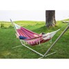 Hammock in a Bag Striped - Pink - Sol Living: Outdoor Double Swing, No Assembly, Waterproof - 4 of 4