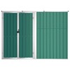 VidaXL Garden Tool Shed Green 88.6"x35"x63.4" Galvanized Steel - 4 of 4