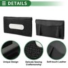 Unique Bargains Universal Car Tissue Holder Sun Visor Holder Cover Car Backseat Extra Large Tissue Organization Faux Leather Black Black - 4 of 4