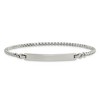 Black Bow Jewelry Ladies Stainless Steel Removeable I.D. Round Box Link Bracelet, 8.5 In - 3 of 4