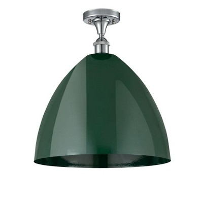 Plymouth Dome - 1 Light Semi-Flush Mount In Industrial Style-18.75 Inches Tall and 16 Inches Wide