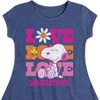 Girls' - Peanuts - Love Woodstock Fit & Flair Cap Sleeve Dress - 2 of 4