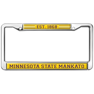 Mankato School Logo Full Size Standard License Plate Metal Frame