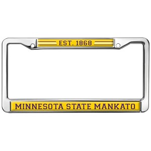 Mankato School Logo Full Size Standard License Plate Metal Frame - 1 of 4