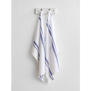 Solino Home Striped Linen Kitchen Towels | French Stripe - 1 of 4