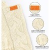 Nicole Miller Winter Hat Cable Knit Beanie and Arm Warmer Sleeves for Women, Fashion Long Fingerless Gloves - 4 of 4