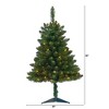 Nearly Natural 3-ft Northern Rocky Spruce Artificial Christmas Tree with 50 Clear Lights and 154 Bendable Branches - 2 of 4