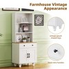 Kumasinova 63" Farmhouse Kitchen Pantry Cabinet with 5-Shelf,Storage Cabinet with Drawer,Wood Gourd Legs Pantry Cabinet for Kitchen&Living Room,White - 3 of 4