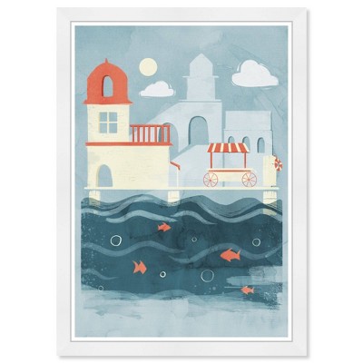15" x 21" Pier City Nautical & Coastal Framed Art Print: Modern Decor - Wynwood Studio