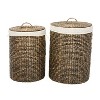Set of 2 Traditional Sea Grass Storage Baskets Brown - Olivia & May - image 2 of 4