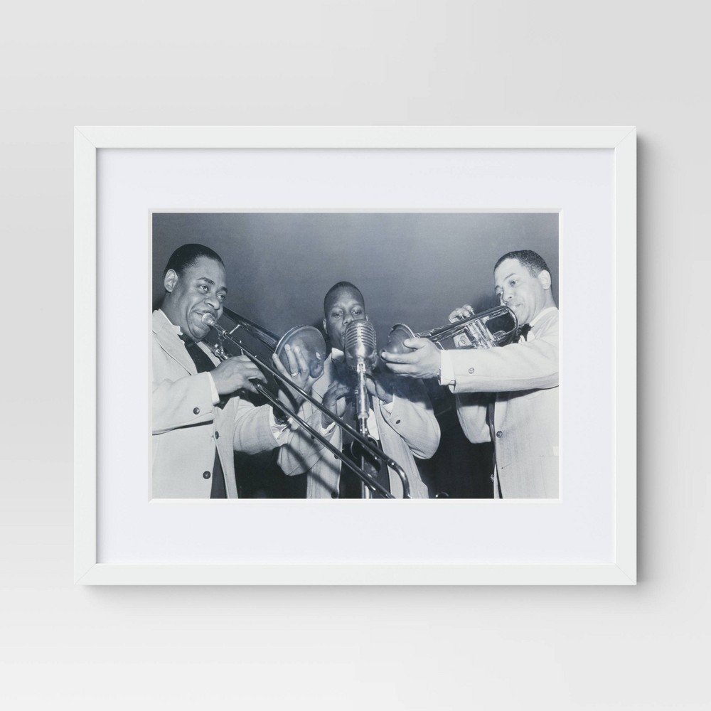 Photos - Wallpaper 20" x 16" Bandmates by Gordon Parks Glass Framed Wall Canvas - Threshold™