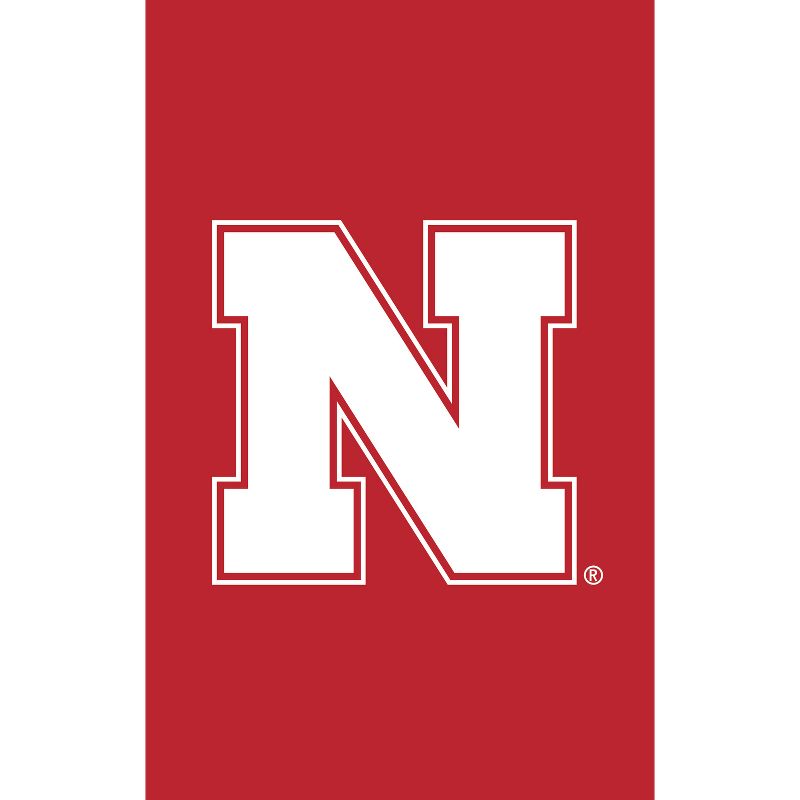 Evergreen University of Nebraska Garden Applique Flag- 12.5 x 18 Inches Outdoor Sports Decor for Homes and Gardens, 1 of 3