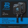 PBPRO 16.5'' Tour Signature XL 2pk Traditional Pickleball Paddles Black/Blue - 2 of 4