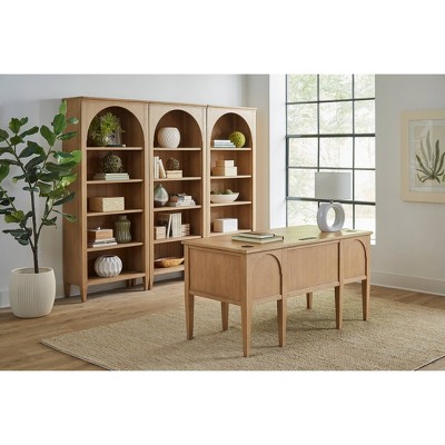 Laurel Light Brown Adjustable Wood Bookcase