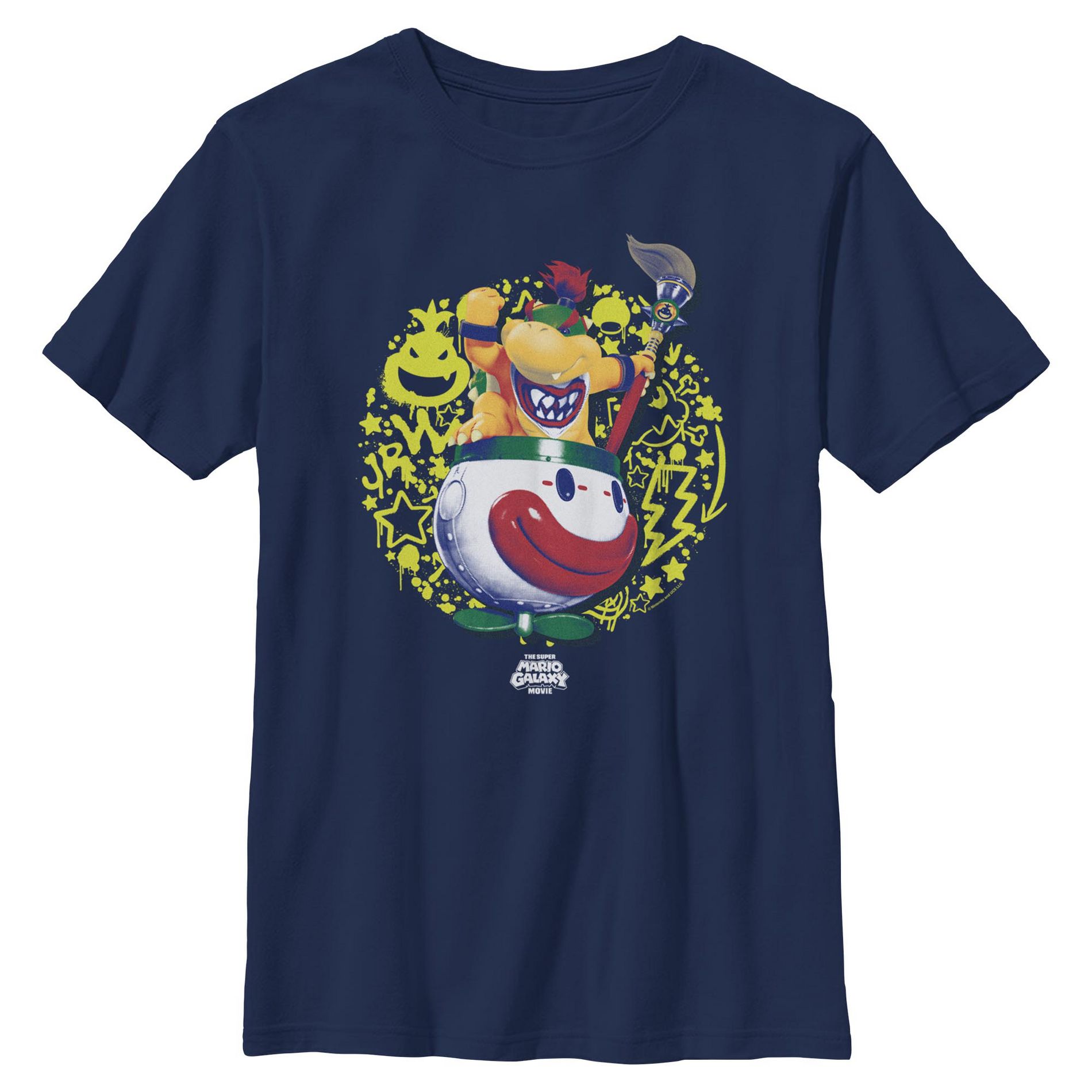 Boys The Super Mario Galaxy Movie Bowser Jr. Fun Doodles T Shirt