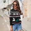 Pullover Christmas Sweaters for Women Long Sleeve Crew Neck Sweater with Snowflakes Pattern Sweater Jacquard Knit Sweater - 4 of 4