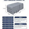 RV & Trailer Covers Automotive Accessories Cover 4 Layers for Camper Motorhome RV 18FT to 35FT, Breathable, Windproof, Waterproof, Anti-UV, Gray - 2 of 4