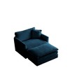 NicBex Couches for Living Room Modern Accent Chair with Ottoman Chenille Upholstered Armchair 1 Seater Reading Chair for Bedroom, Blue - 2 of 4