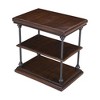Jofran,Larson Modern Industrial Square Solid Wood End Table with Storage Shelves - 4 of 4