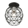 Livex Lighting Geometrix 1 - Light Flush Mount in  Black - 3 of 4