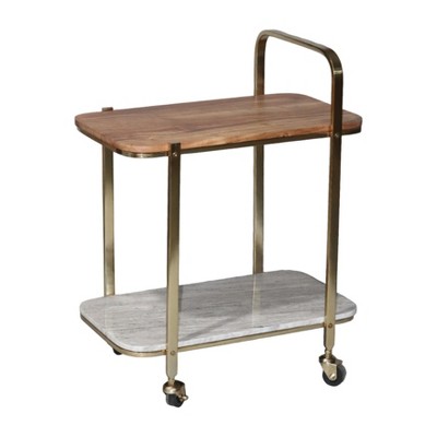 Wood & sale Gold Finish Bar Cart - Threshold