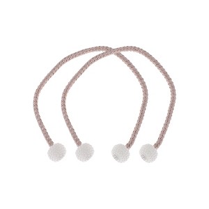 Unique Bargains Magnetic Buckle Small Faux Pearl Curtain Tie Polyester Rare Earth Magnet 2 Pcs - 1 of 4