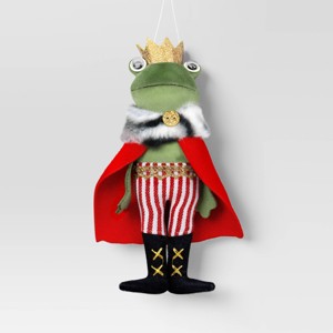 5" Christmas Fabric Frog Prince Ornament - Wondershop™ - 1 of 3