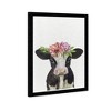 15" x 21" Floral Cow Animals Framed Art Print - Wynwood Studio: Modern Bathroom Wall Decor - 2 of 4