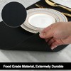 Aoibox Black Placemats Set of 4 - Easy Clean Washable Vinyl Table Mats for Dining - Heat Proof Wipeable - 4 of 4