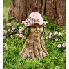 Resin Indoor/Outdoor Tree Girl with Pink Hat and Leafy Hair Garden Sculpture - 7.75 L x 7.5 W x 11.75 H - 2 of 4