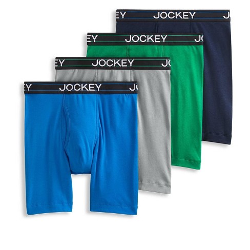 Jockey Men's Lightweight Cotton Blend 7 Long Leg Boxer Brief - Xl Tropical  Blue/shamrock Green/quartz Grey/just Past Midnight : Target