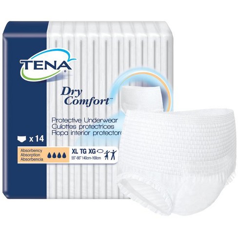 Tena Dry Comfort Protective Incontinence Underwear, Moderate Absorbency,  Unisex, X-large, 14 Count : Target