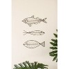 Wire Fish Wall Art, 6" Tall, Black Metal Finish, Coastal Wall Decor (2 X Set of Three) By Kalalou - 4 of 4