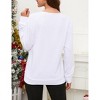 Christmas Sweatshirts for Women Cute Funny Sweatshirt Crew Neck Long Sleeve Xmas Holiday Tree Graphic Pullover Tops - 4 of 4