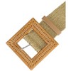 INSPIRE CHIC Women's Wide Stretch Wooden Buckle Elastic Waist Belts - 2 of 4