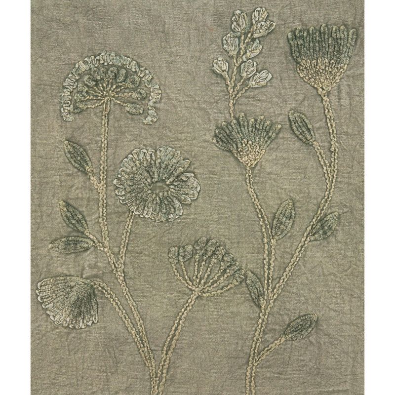 Saro Lifestyle Stone Washed Floral Runner, Taupe, 16" x 72", 3 of 5