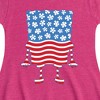 Girls' - SpongeBob SquarePants - Silhouette Stars Stripes Fit & Flair Cap Sleeve Dress - image 2 of 3