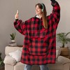 PAVILIA Faux Shearling Wearable Blanket Hoodie, Cozy Oversized Hooded Sweatshirt Adults, Warm Fleece Big Pocket - 3 of 4