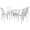 vidaXL Bistro Set White Cast Aluminum Medium Durable Bistro Set - White 4 Piece - 2 of 4
