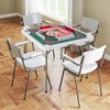 Costway 35" Folding Mahjong Table with Cup Holders & Smooth Felt Mat Carrying Handle Green/Red/Blue/Multicolor - 2 of 4