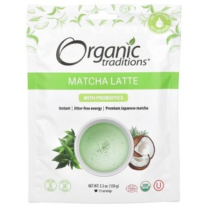 Organic Traditions Matcha Latte with Probiotics, 5.3 oz (150 g) - 1 of 2