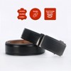 Paaaawaters Men's Formal Style Cowhide Belt, Ratchet Belt, Automatic Buckle, For Business Formal Occasions Daily - 3 of 4