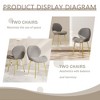 Sapphtopaz Modern Dining Chairs Set of 2 Upholstered Chair with Metal Legs Kitchen Chair with Shell-Shaped Backrest Chairs for Kitchen, Bedroom - 2 of 4