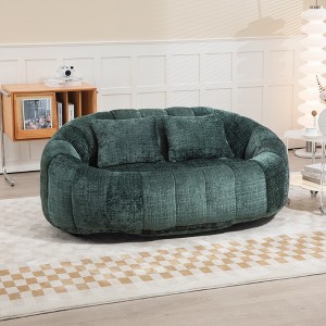 LOVMOR Modern Bean Bag Sofa with 2 Pillows, Oversized Chenille Bean Bag Lazy Sofa, High Back Floor Sofa Lounge Chair, for Gaming Reading Relaxing - 1 of 4