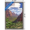 Trends International Lantern Press - Zion National Park, Utah, Zion Canyon View Framed Wall Poster Prints - 3 of 4
