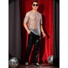 INSPIRE CHIC Men's See Through Short Sleeves Party Shiny Mesh Sheer T-Shirt - 2 of 4