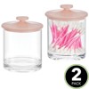 mDesign Round Acrylic Apothecary Canister Jars - 2 Pack - image 2 of 4