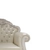 44.8" Dresden Accent Chair Leather Aire/Bone White Finish - Acme Furniture: No Assembly, Tufted Back - 2 of 4