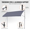 VEVOR 157 x 47" Patio Awning Retractable, Awning Sunshade Shelter with Manual Crank Handle, Adjustable Height from 86 to 122 in, Dark Gray - 4 of 4