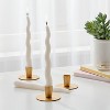 6pk Taper Candle Set White Wavy - Room Essentials™ - 2 of 3